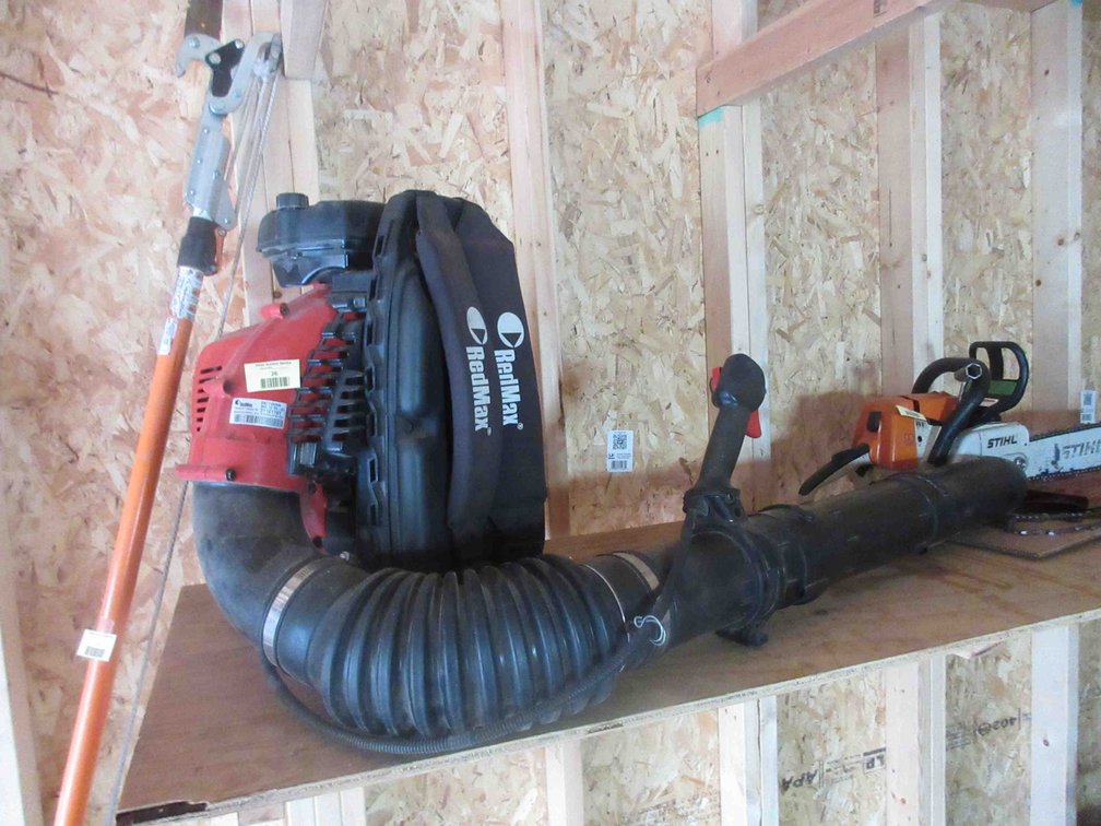 Red Max gas backpack blower