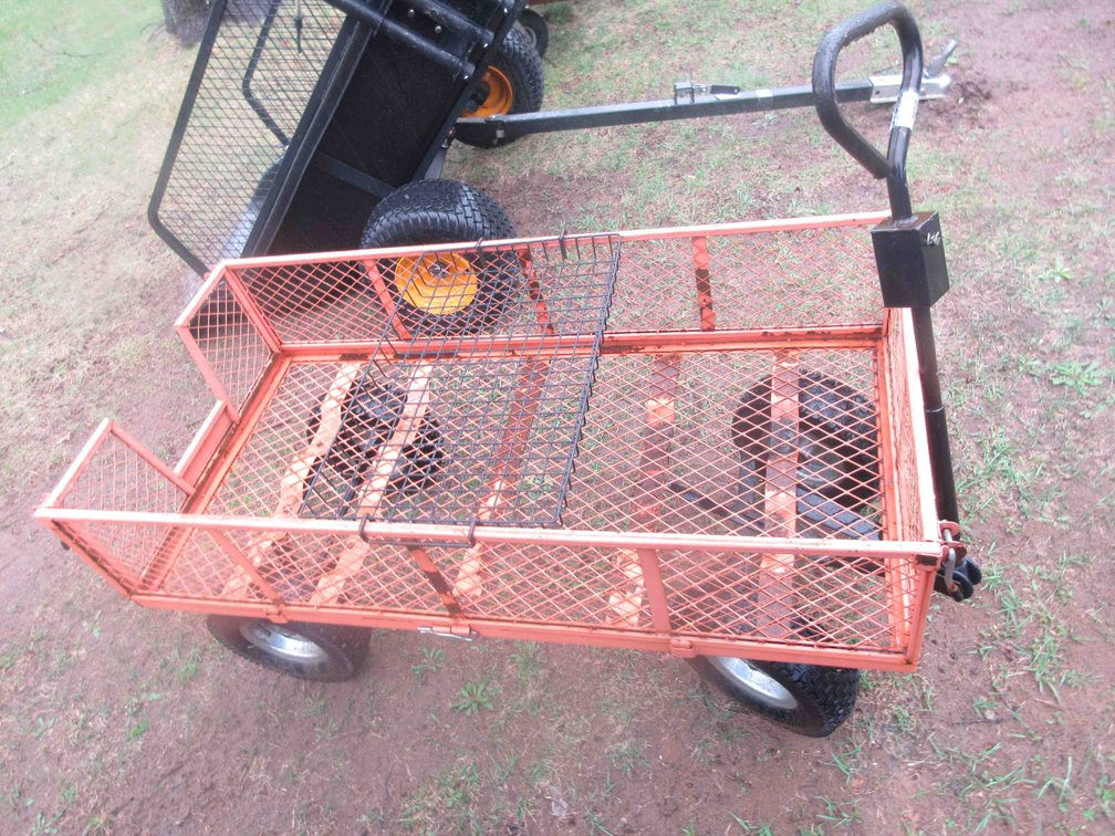 Pull type yard wagon with drop sides
