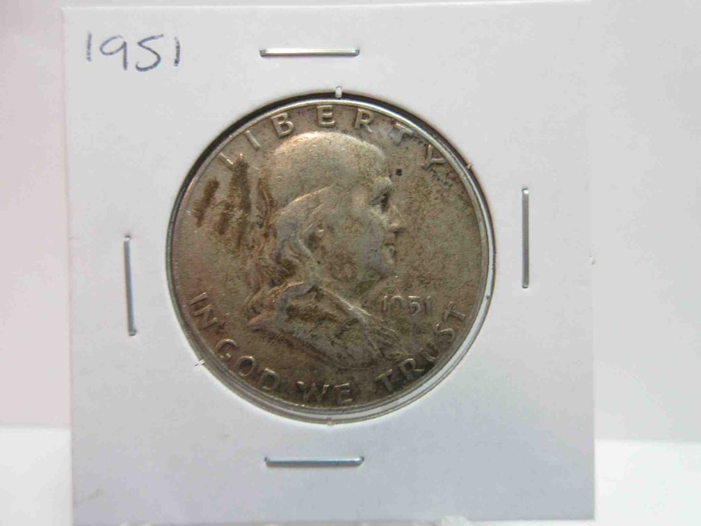1951 Franklin half dollar