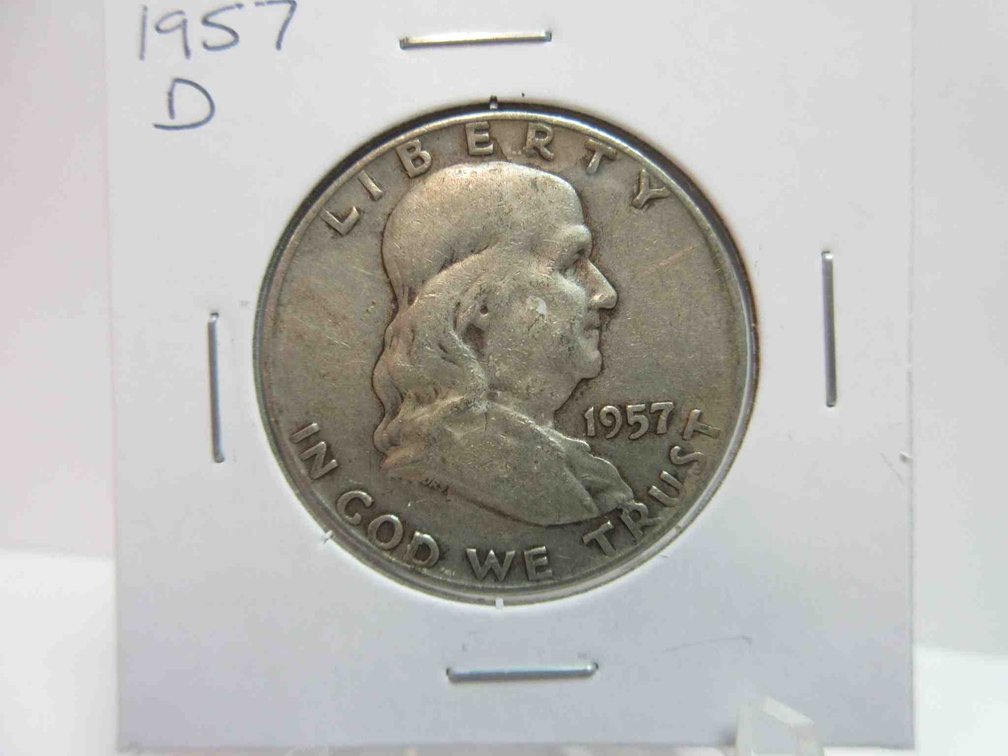 1957-D Franklin half dollar