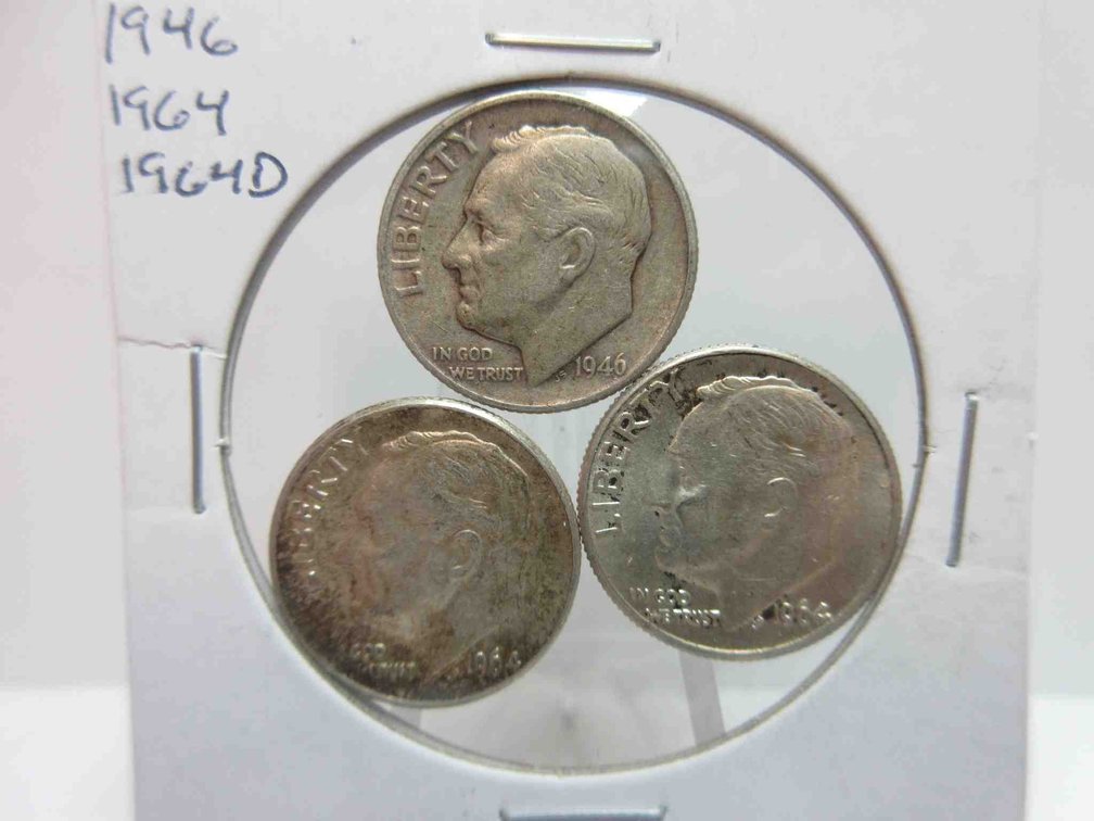 (3) Roosevelt silver dimes
