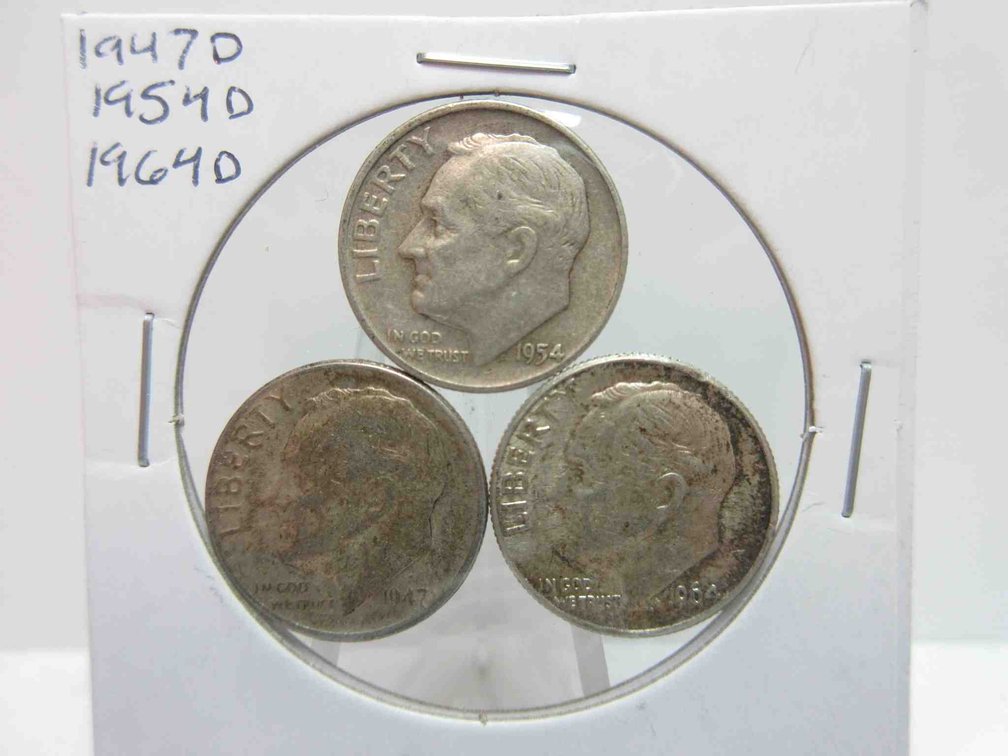 (3) Roosevelt silver dimes