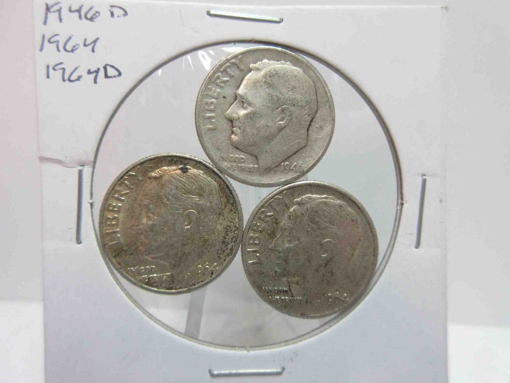 (3) Roosevelt silver dimes