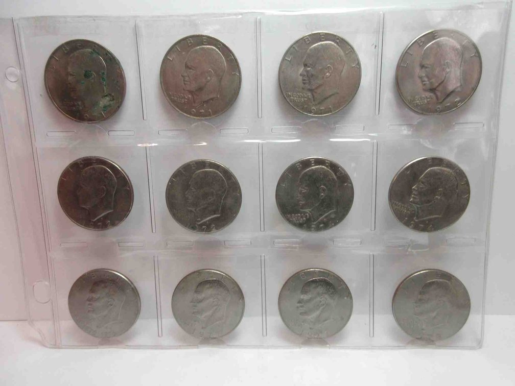(12) Eisenhower dollars