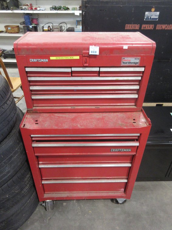 Craftsman metal two piece rolling tool box