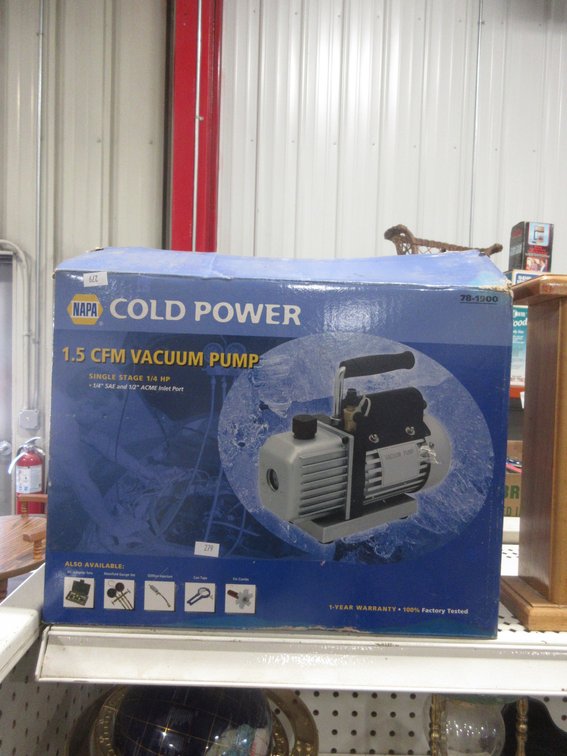 NAPA Cold Power 1.5 CFM vacuum pump