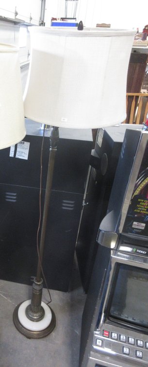 Vintage standing floor lamp with marble base