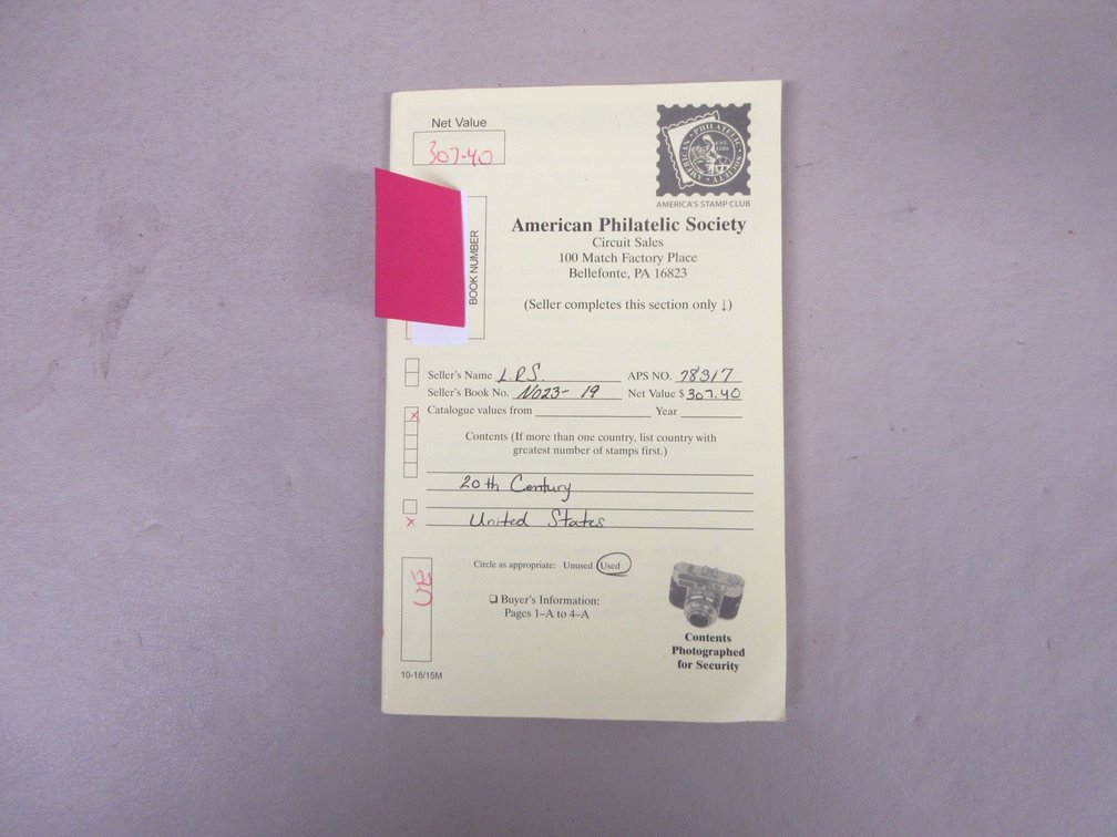 American Philatelic Society Circuit Sales book
