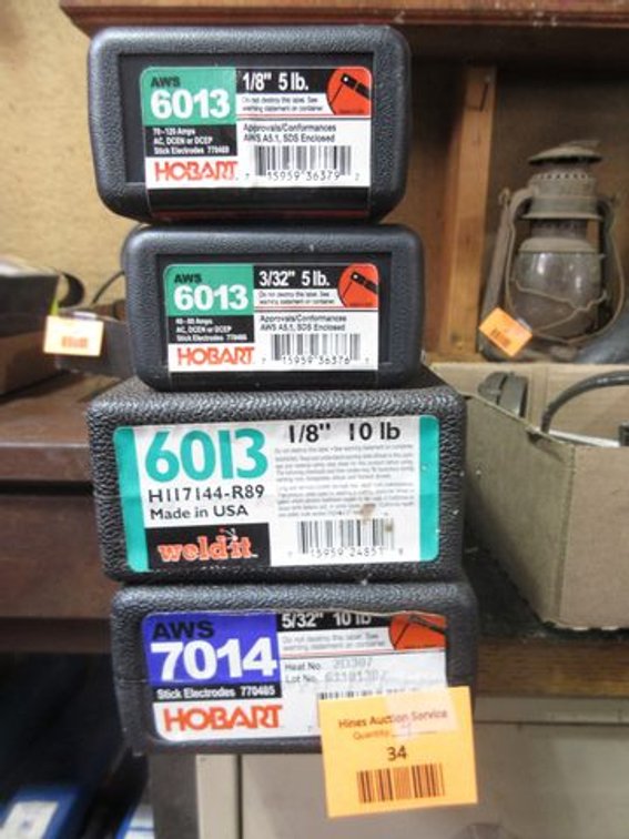 (4) Partial containers of Hobart welding rod