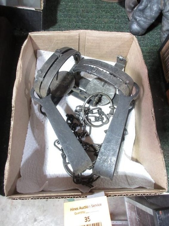 (2) Blake & Lamb foot hold traps
