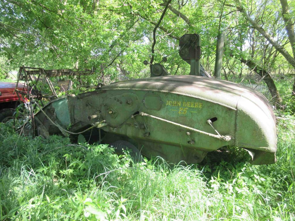 Group of scrap iron in trees