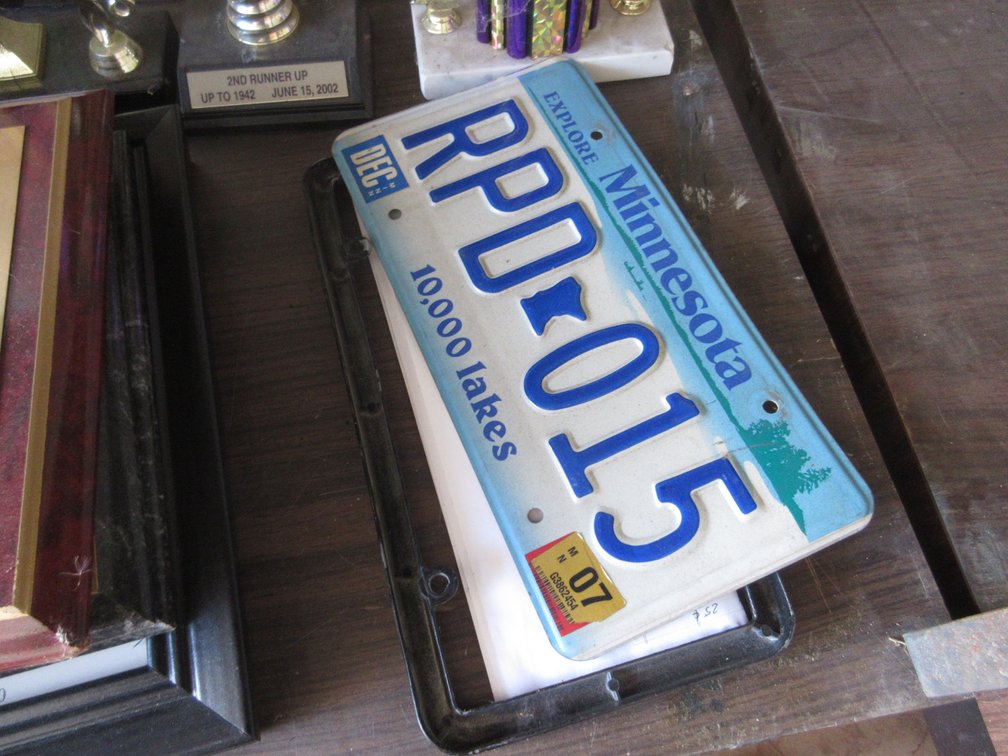 Group of car show items
