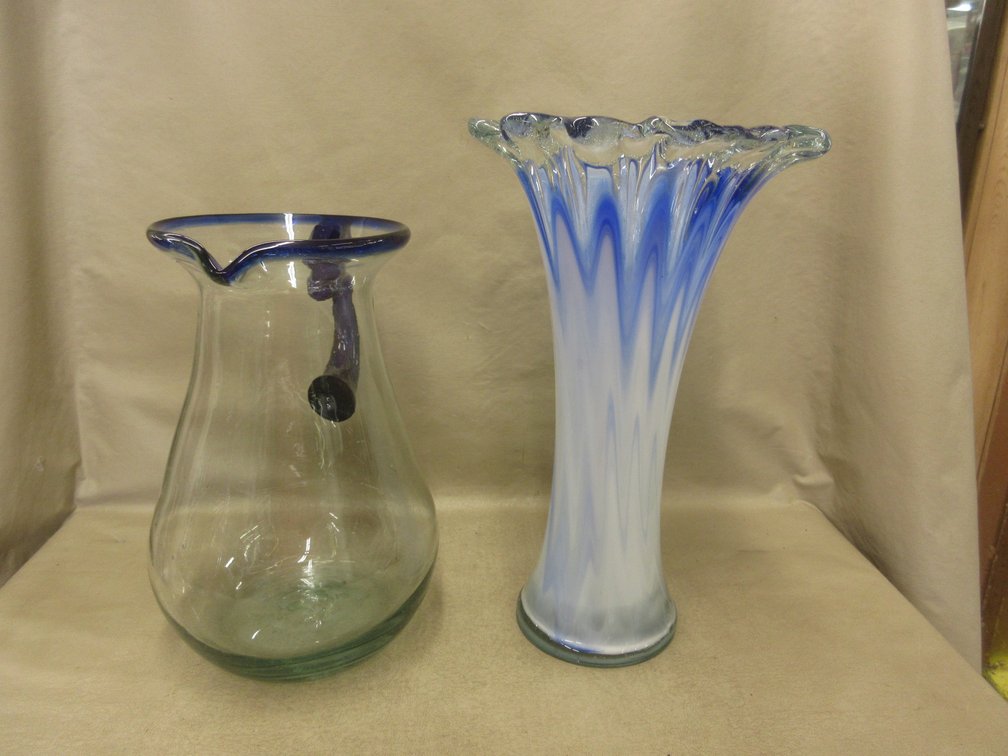 (2) Glass collectibles