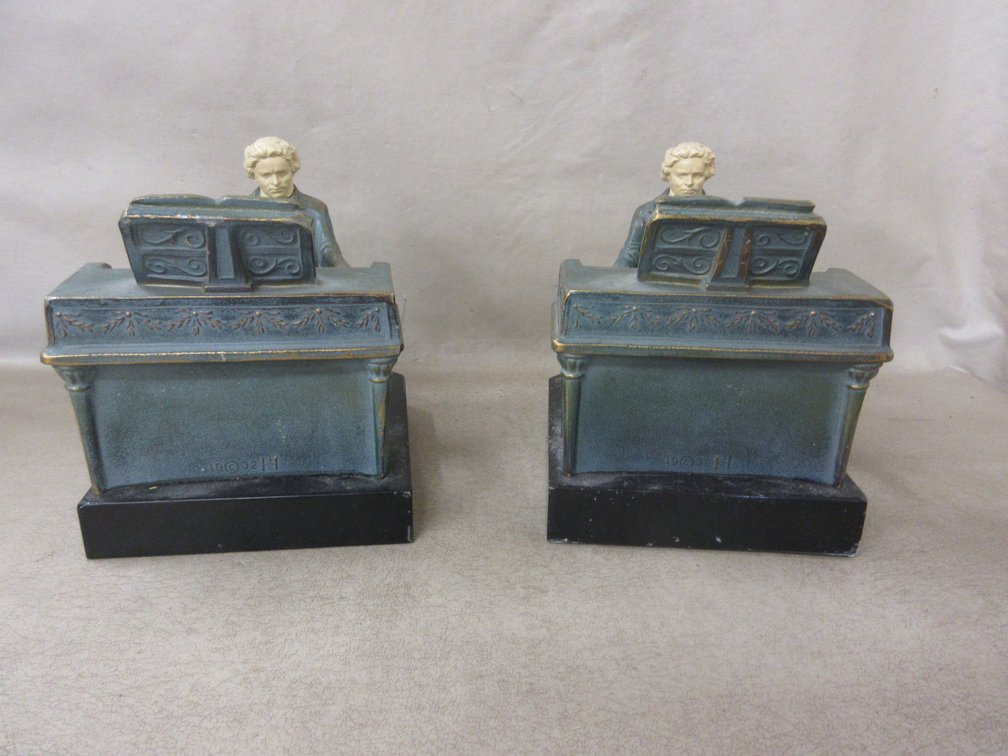 1932 "H" Man playing Piano bookends