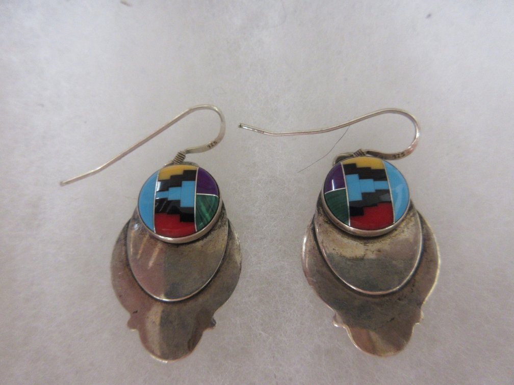 Pair of sterling SW design pierced earrings