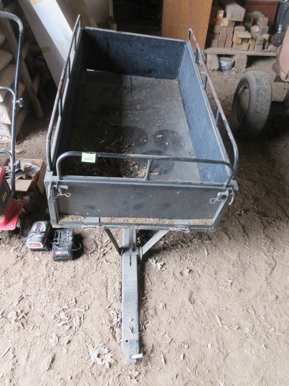 Strongway yard dump trailer with drop sides