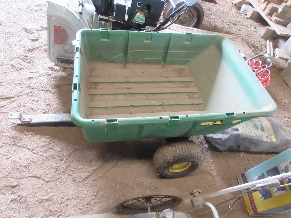John Deere 10P yard dump trailer