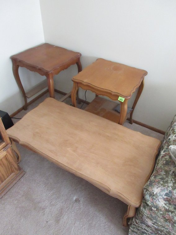 Vintage 3-piece living room table set