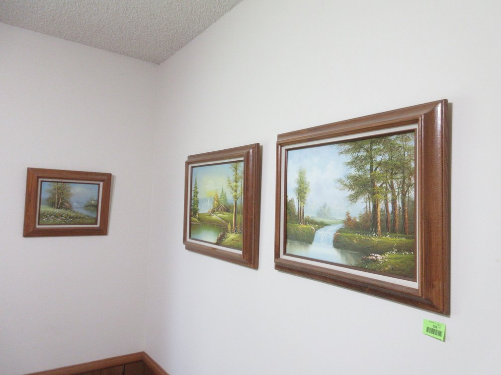 (3) Signed paintings on canvas in frames