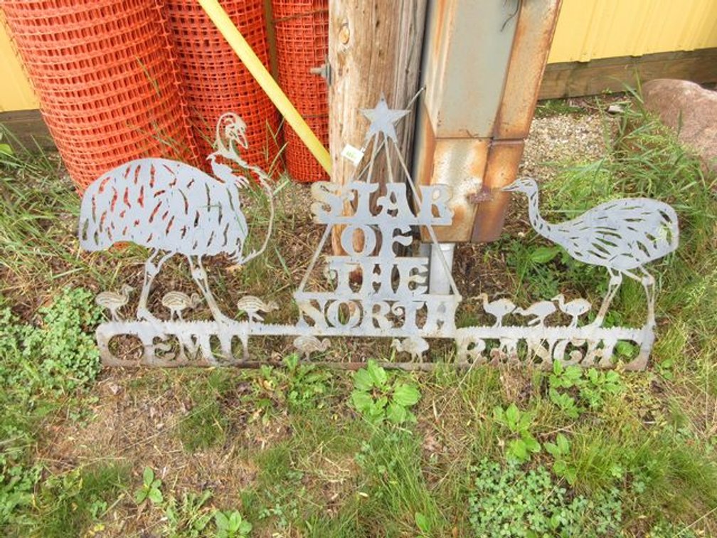 Metal Star of the North Emu Ranch metal cutout