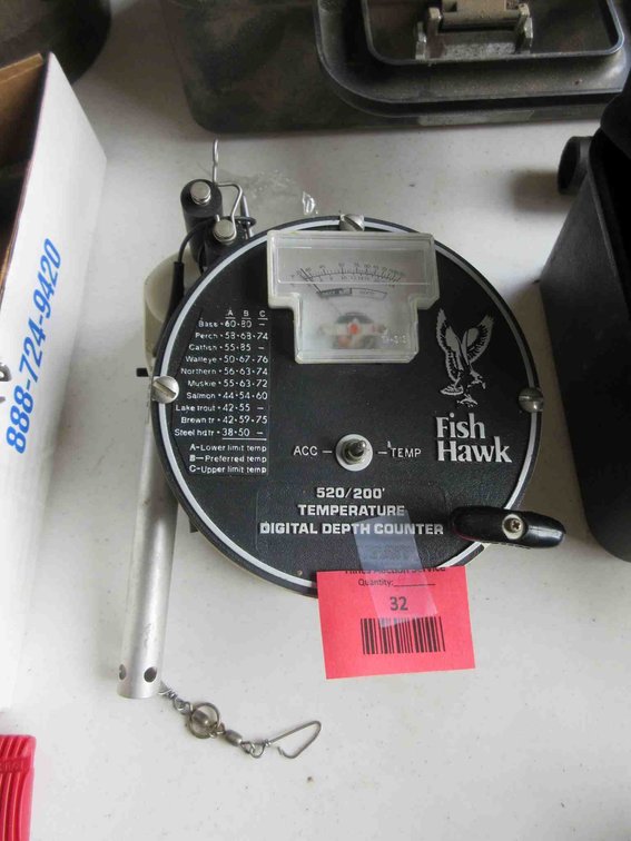 Fish Hawk digital depth counter reel