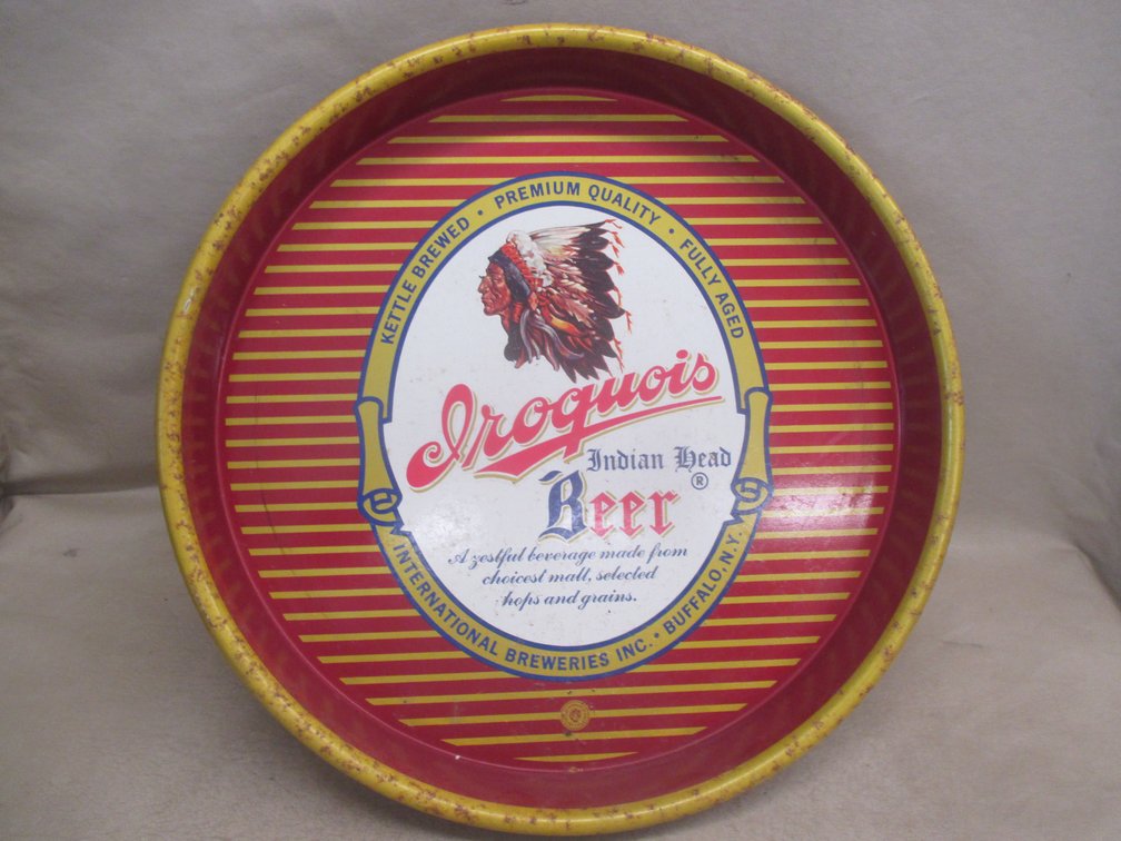 Iroquois Indian Head Beer steel tray
