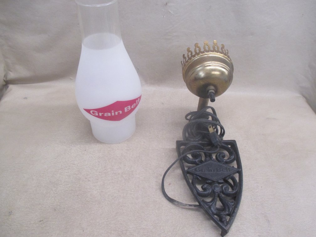 Grain Belt Beer cast metal wall sconce electric lamp