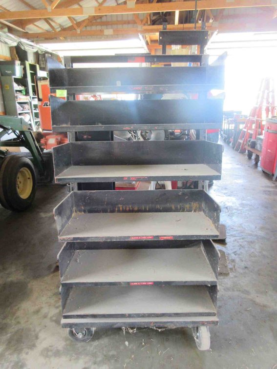Rolling metal material rack