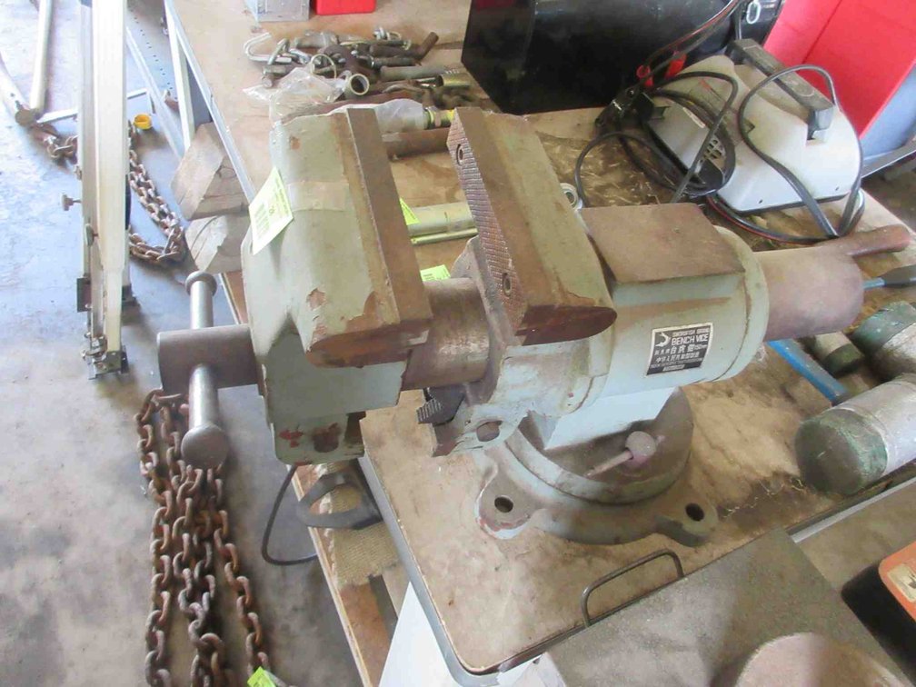 Swordfish Brand bench vise with pipe vise