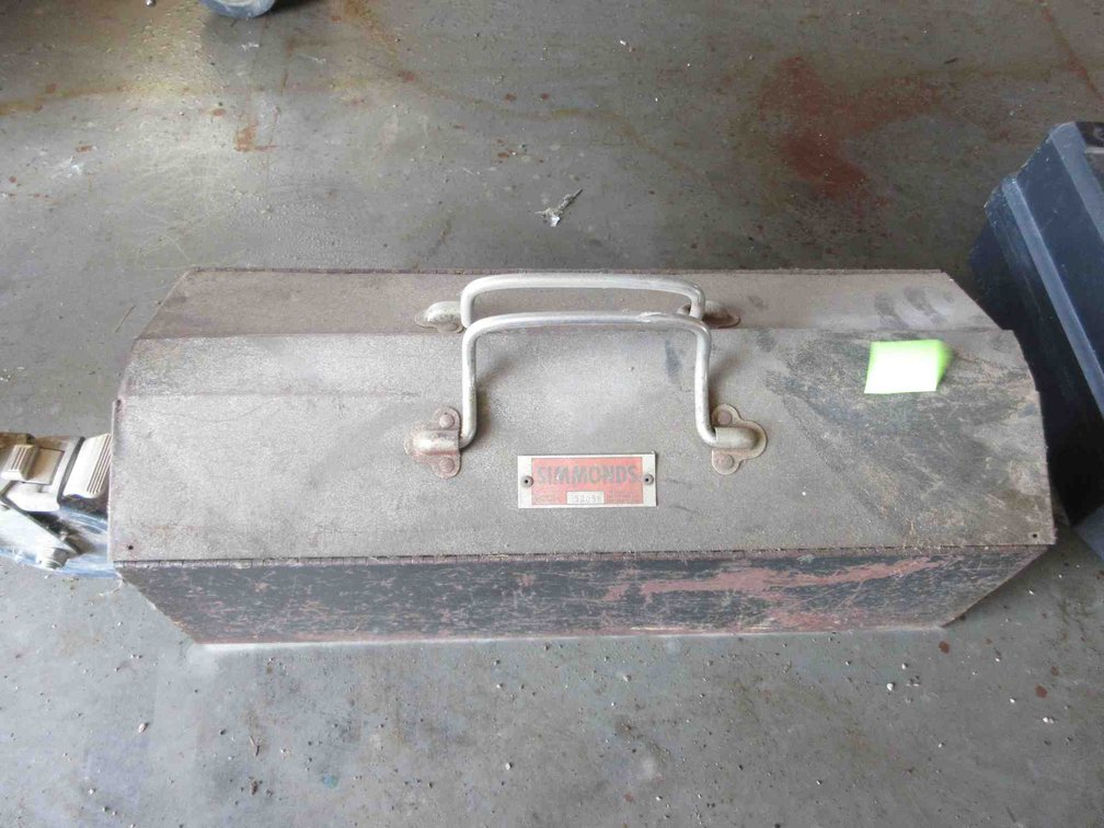 Simmonds metal tool box with tools