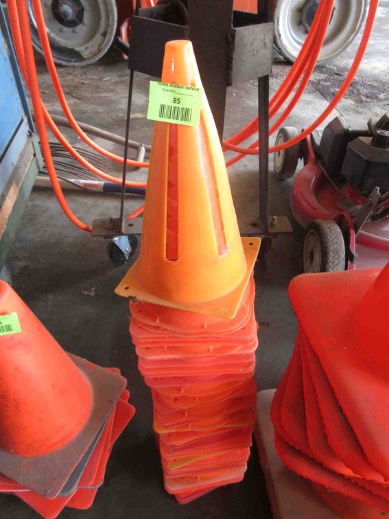 Stack of plastic cones