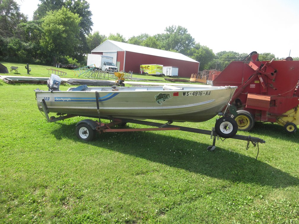 Sea Nymph 14'L aluminum boat on trailer