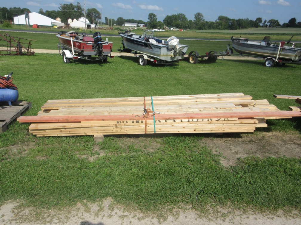 Group of lumber 5.5"W x 1.75"D up to 14'L