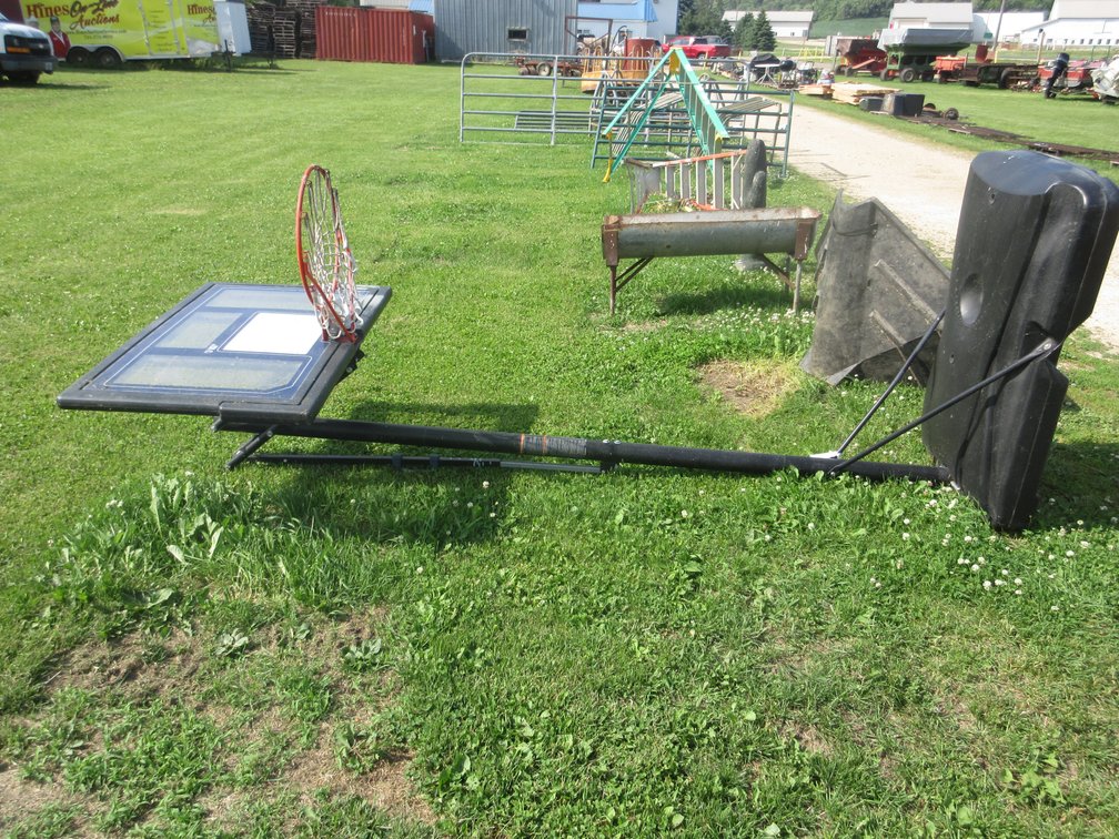 Lifetime free standing basketball hoop with back board