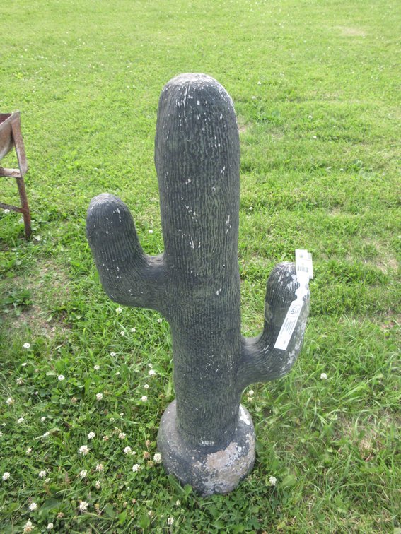 Concrete cactus statue