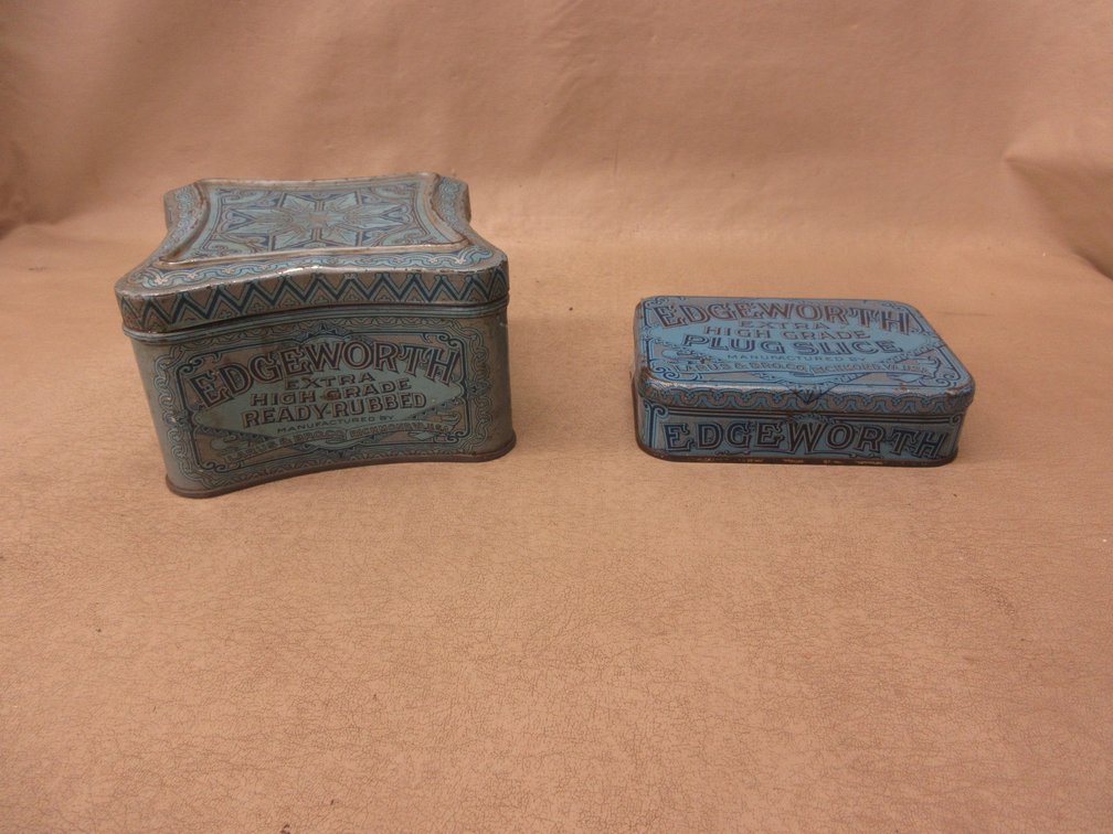 (2) Edgeworth Tobacco tins