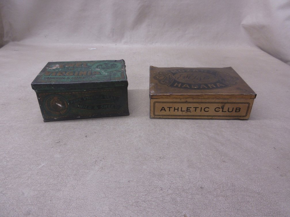 (2) Tobacco tins