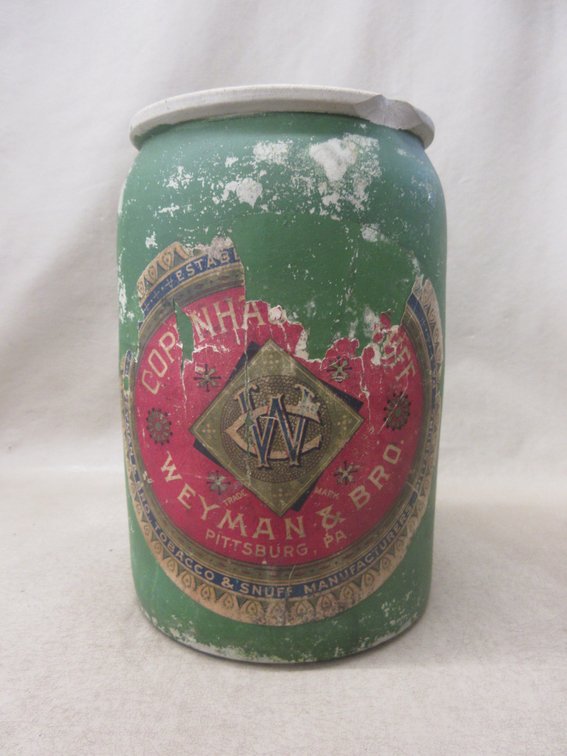 Weyman's Copenhagen stoneware  pantry jar with paper label