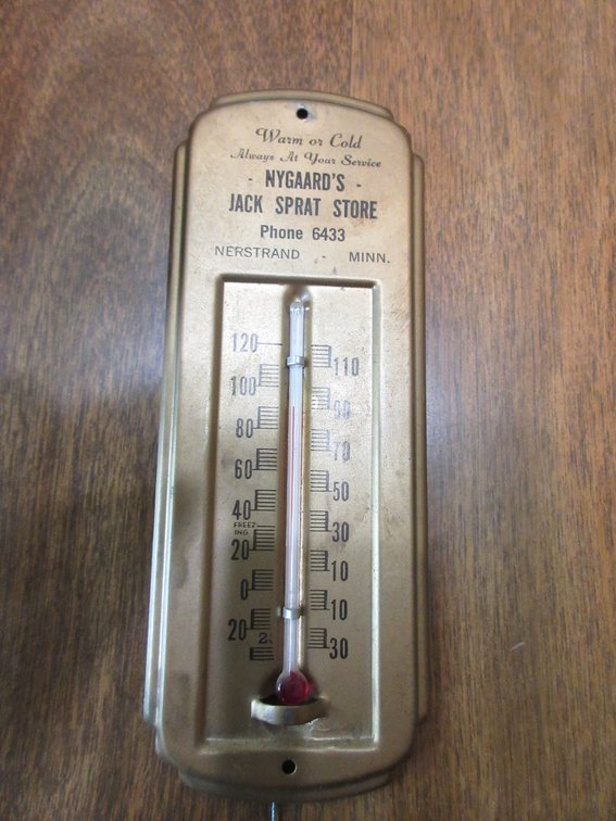 Nygaard's Jack Sprat Store Nerstrand-MN thermometer