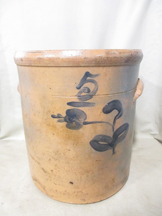 5-Gallon salt-glazed crock