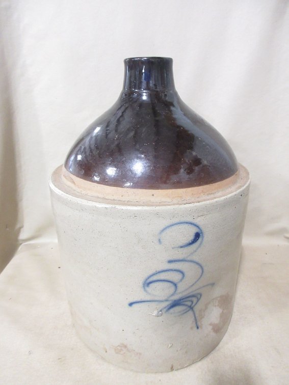 3-Gallon salt-glazed Bee Sting stoneware shoulder jug