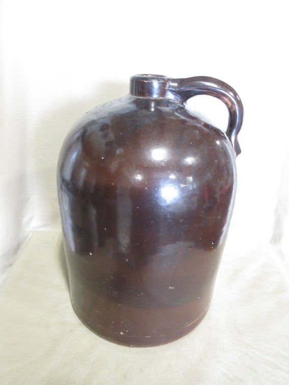 Brown-glazed beehive jug