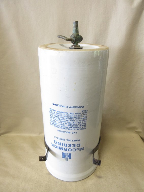 2-Gallon McCormick Deering Lye Solution jar