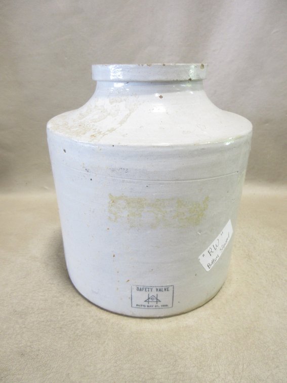 Minnesota Stoneware "Safety Valve" canning jar