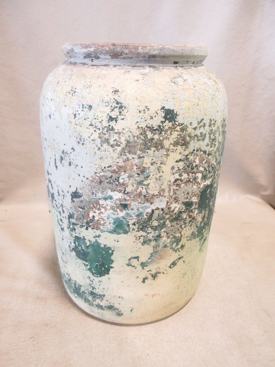 Unglazed tall pantry jar