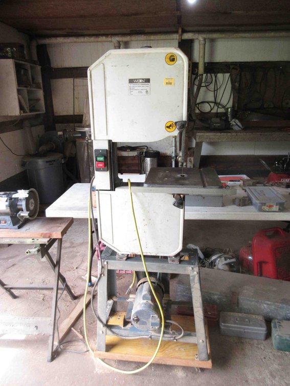 Wilton band saw on rolling stand