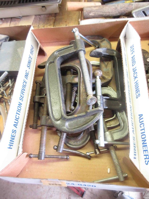 Flat of C-clamps