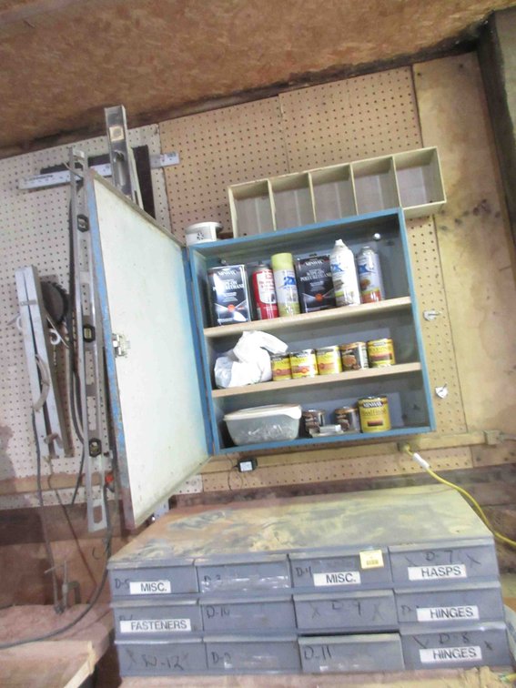 Contents of cabinet