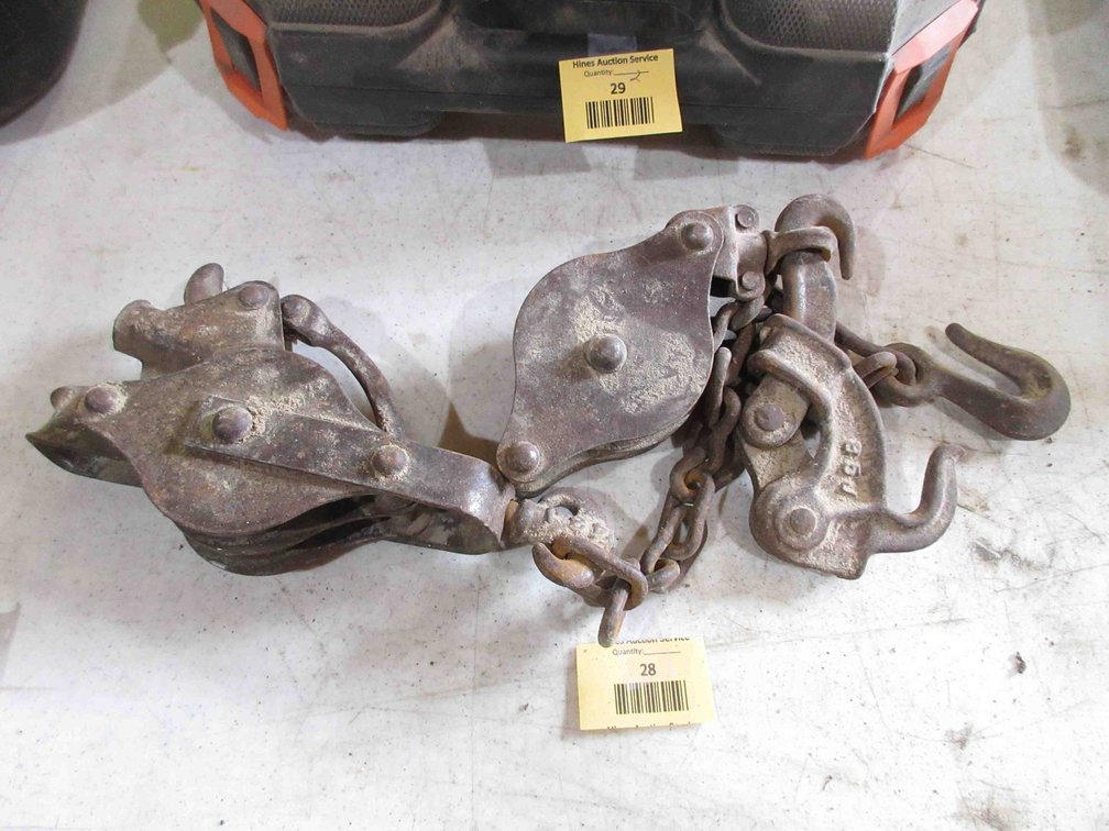 Steel fence stretcher pulley set