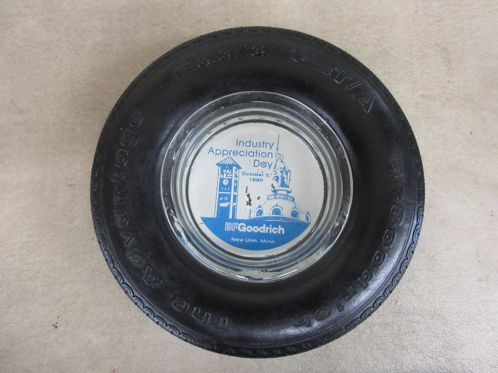 B. F. Goodrich Silvertown tire ashtray